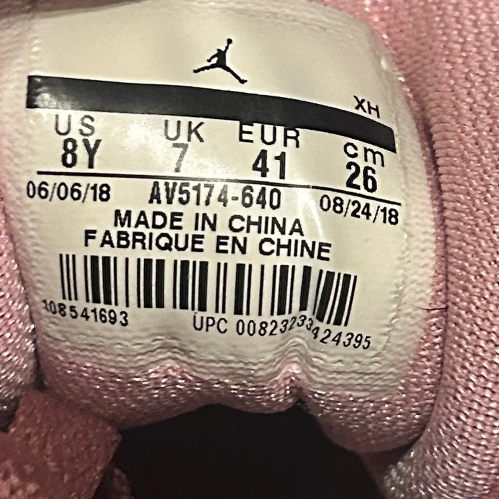 Air Jordan 1 Mid SE GS 'Metallic Pink Rose' Sz 8Y Big Kids HTF sz